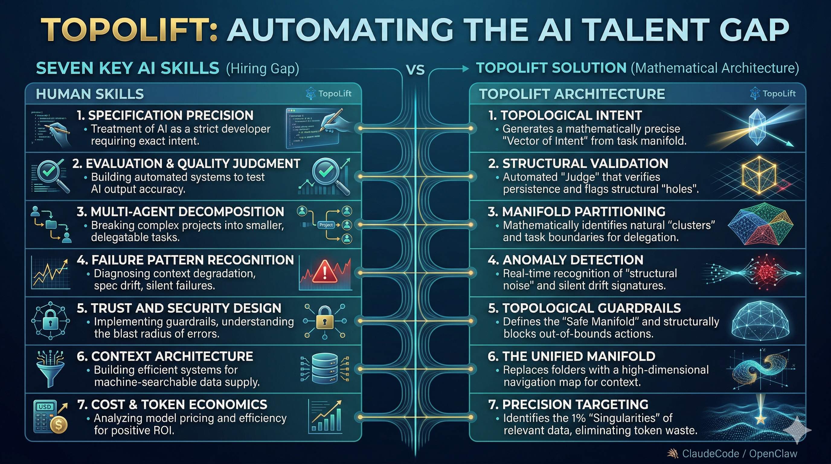 TopoLift: Automating the AI Talent Gap — 7 Pillars Architecture